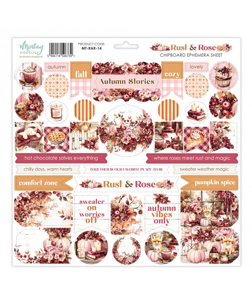 Rust & Rose 12 x 12 Chipboard Ephemera