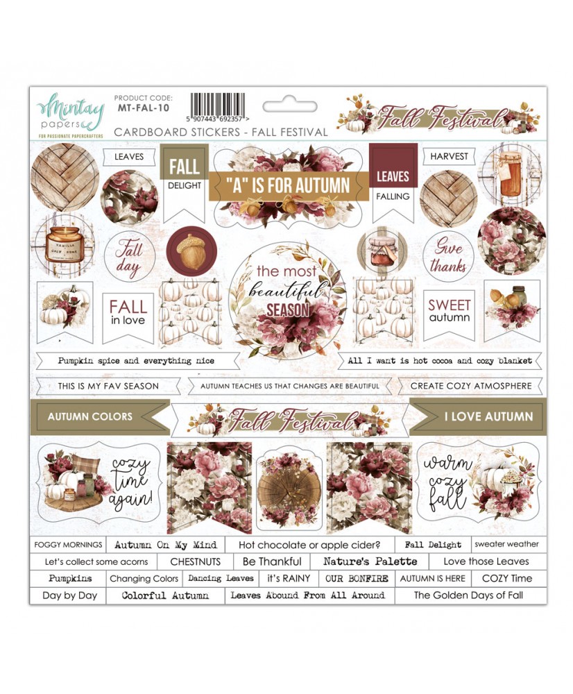 Fall Festival 12 X 12 Cardstock Stickers / Mintay