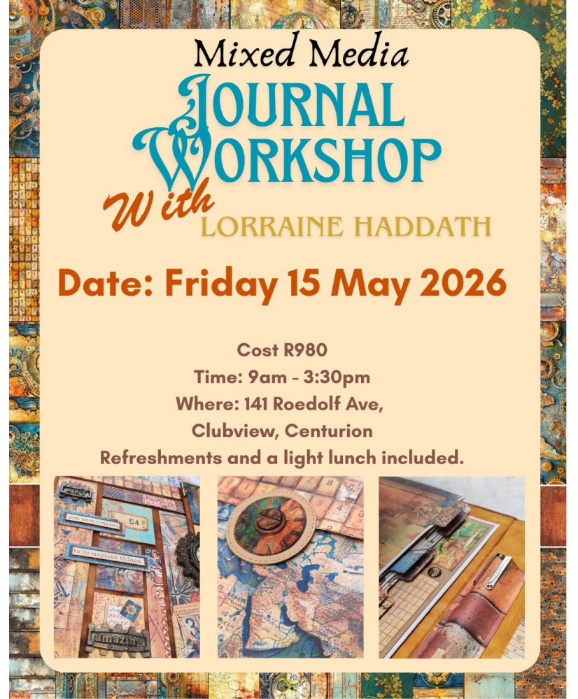 Mixed Media Journal Workshop Friday15 May