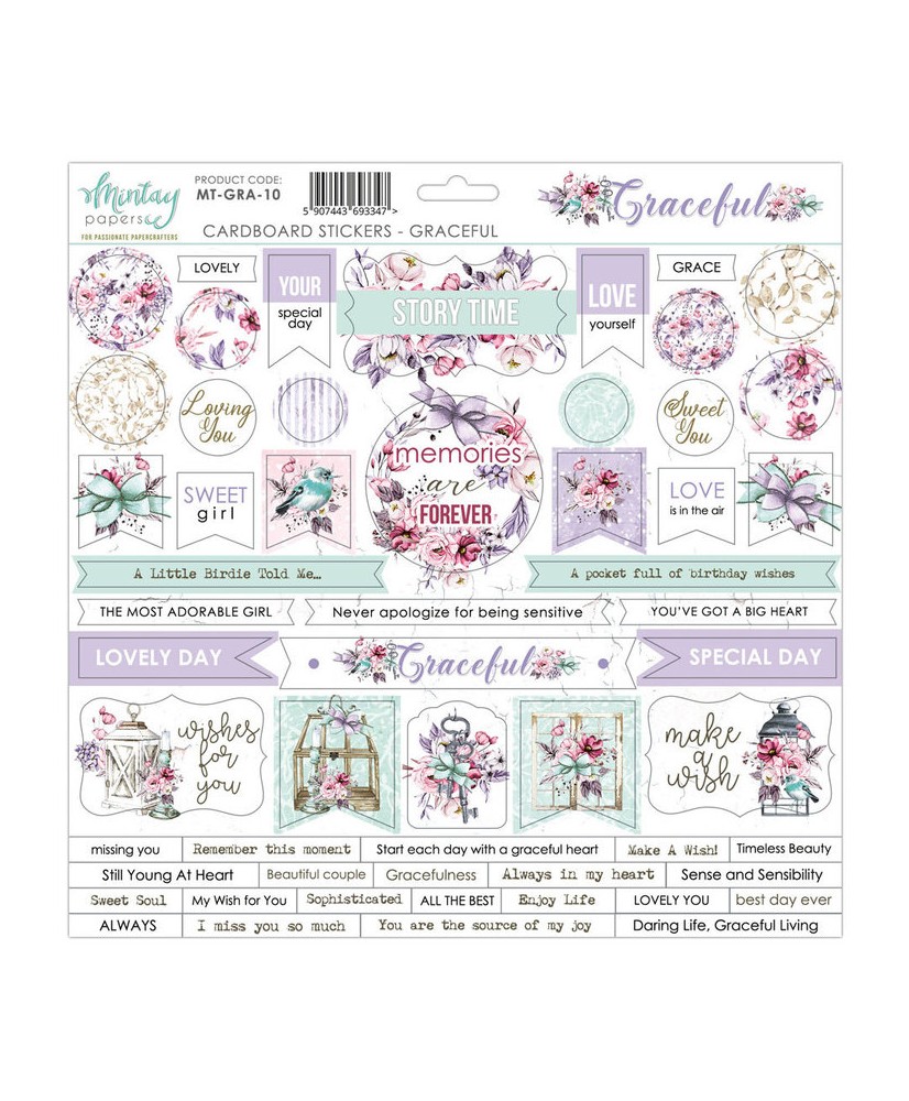 Graceful- 12 X 12 Cardboard Stickers