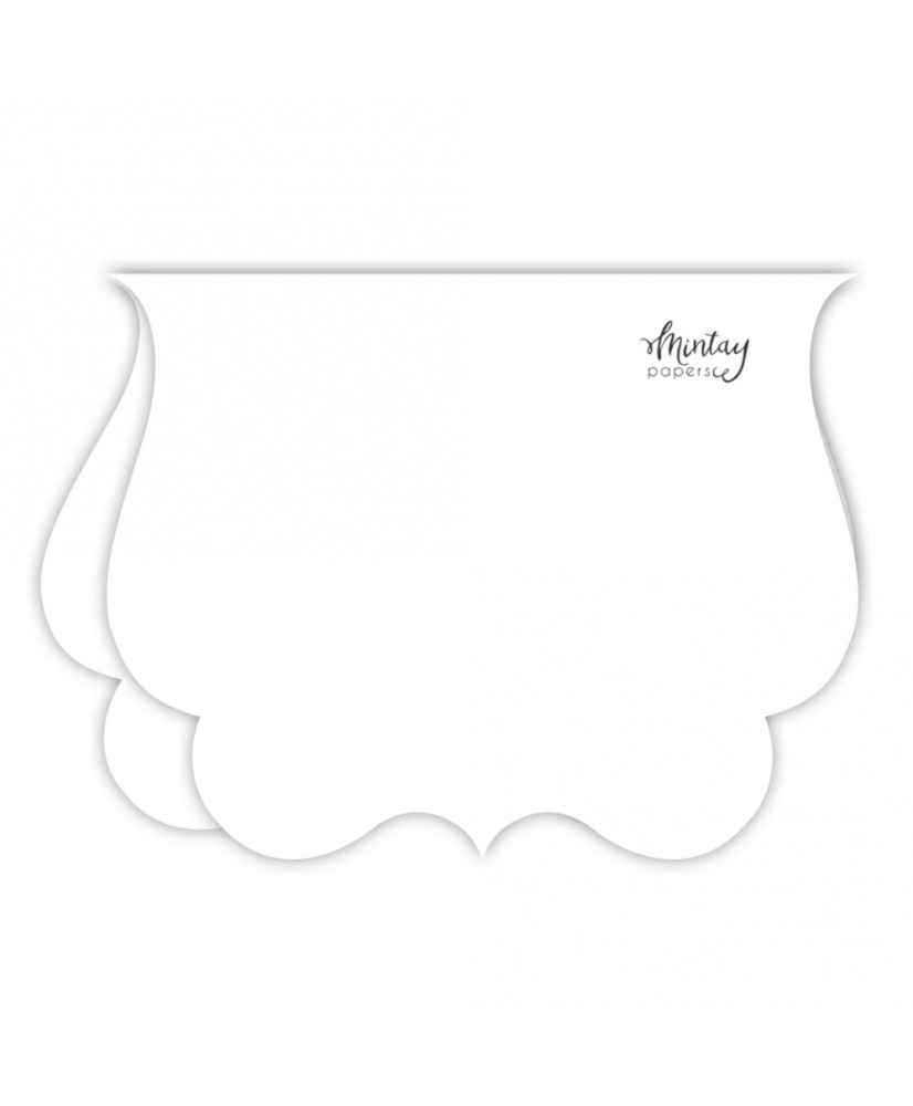 Bracket Card Base - WHITE, 5 pcs