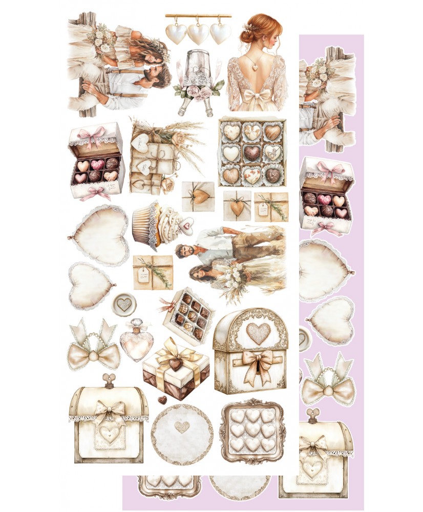 Romantic Boho -  Set SELF-CUTTING 6X12 6 Sheets