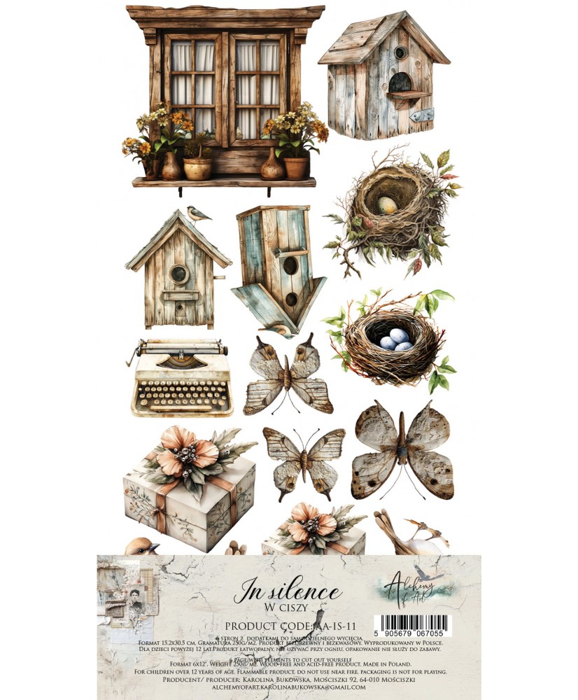 In silence -  Set SELF-CUTTING 6X12 6 Sheets