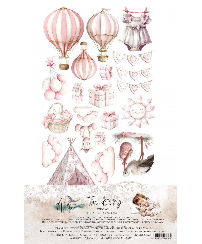 The Baby Girl - Set of SELF-CUTTING 6X12 6 Sheets