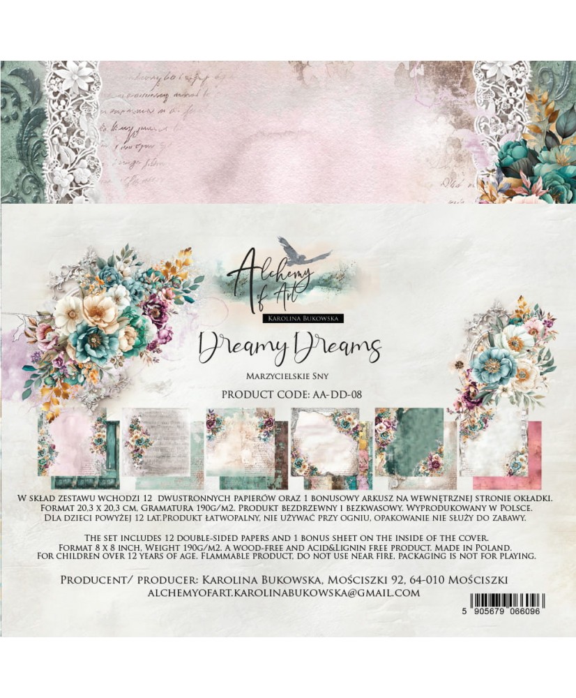 Dreamy Dreams - Scrapbooking Paper Set 8x8