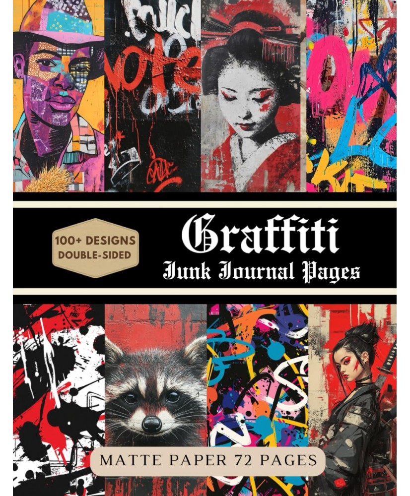 Graffiti Junk Journal Pages 35 double sided pages