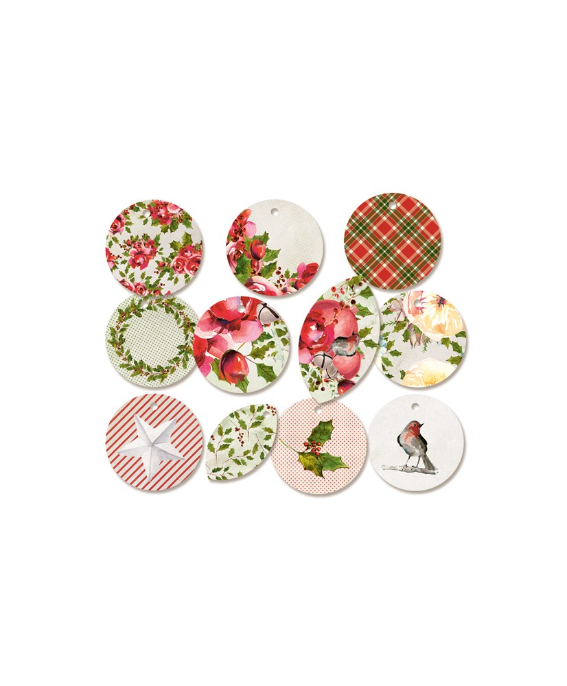 Rosy Cosy Christmas 01 Tag Set
