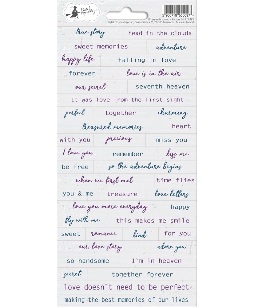 When we first met 01 Sticker Sheet