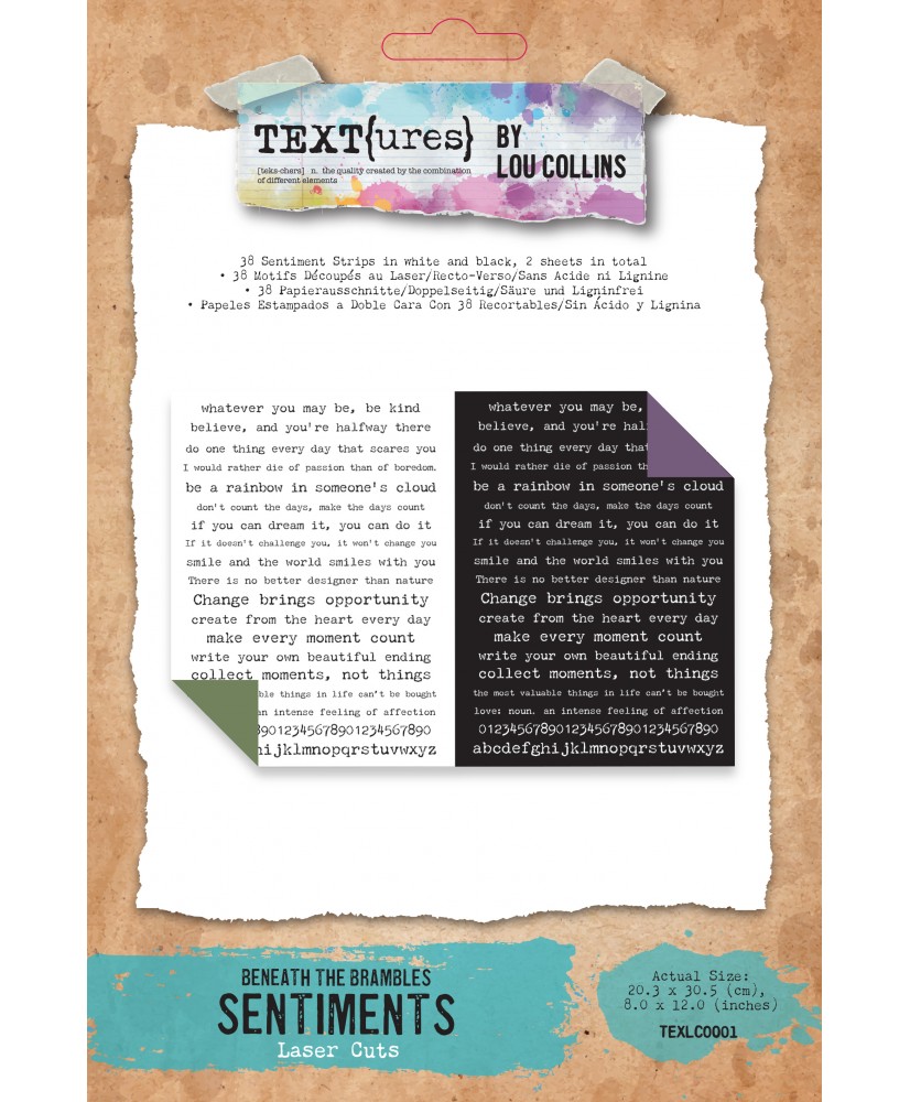 TEXT(ures) Beneath the Brambles Laser Cut Sentiment Pack