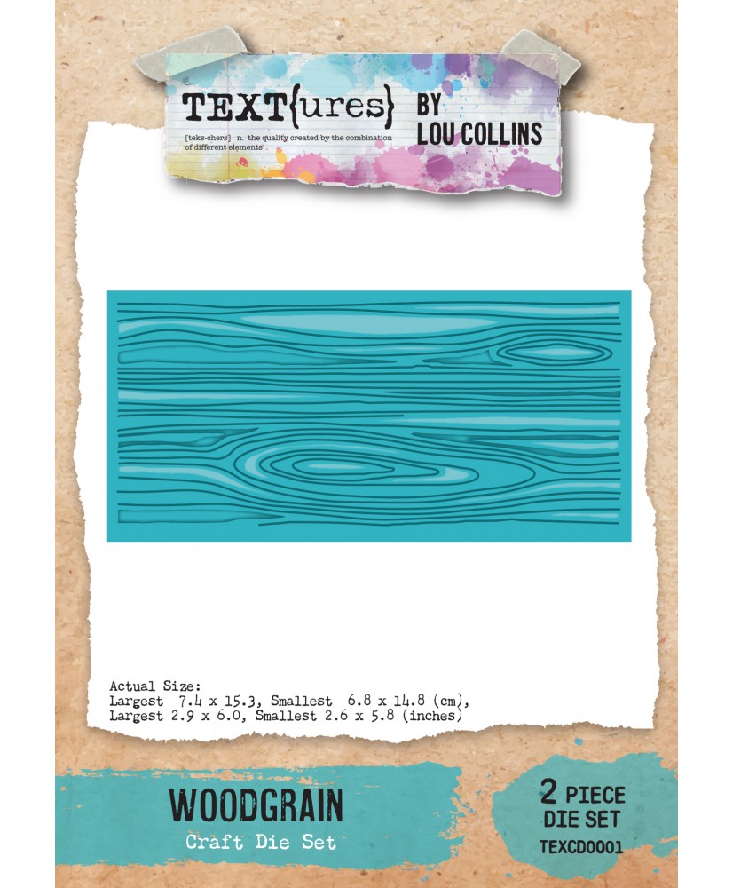 TEXT(ures) Woodgrain Craft Die Set