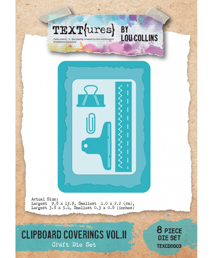 TEXT(ures) Clipboard Coverings Vol.II Craft Die Set