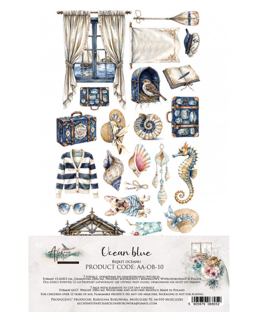 Ocean blue - DIY Cut-Out Set 6x12