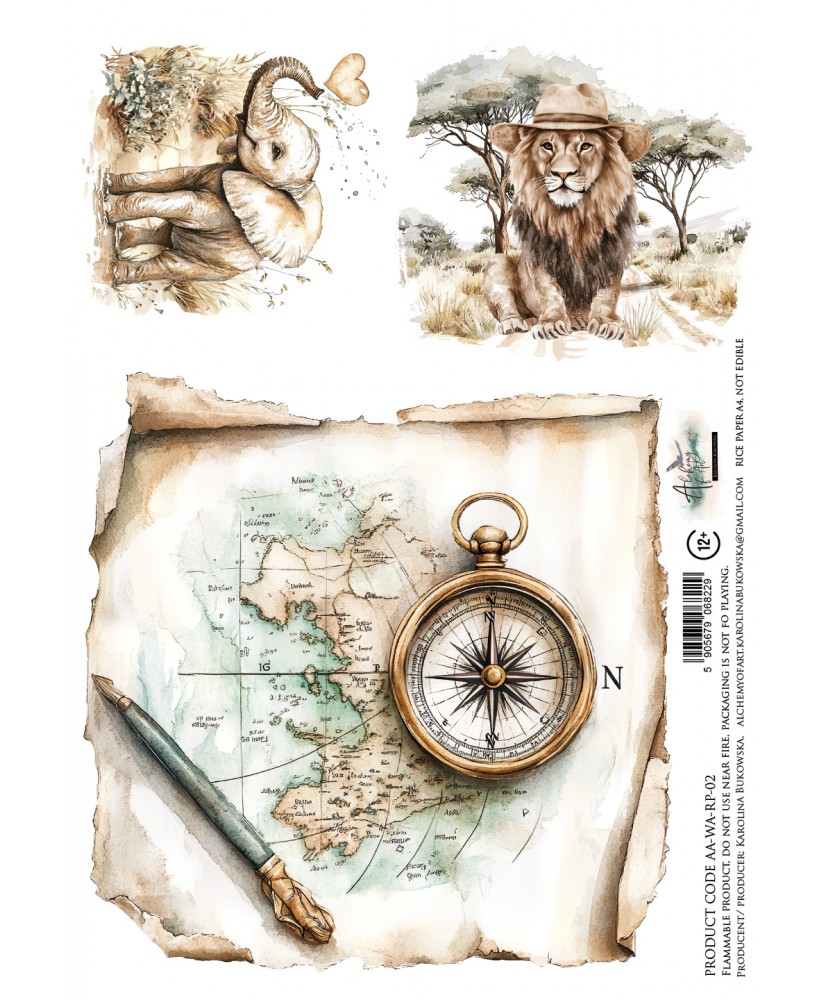 Wild adventures - Rice Paper A4