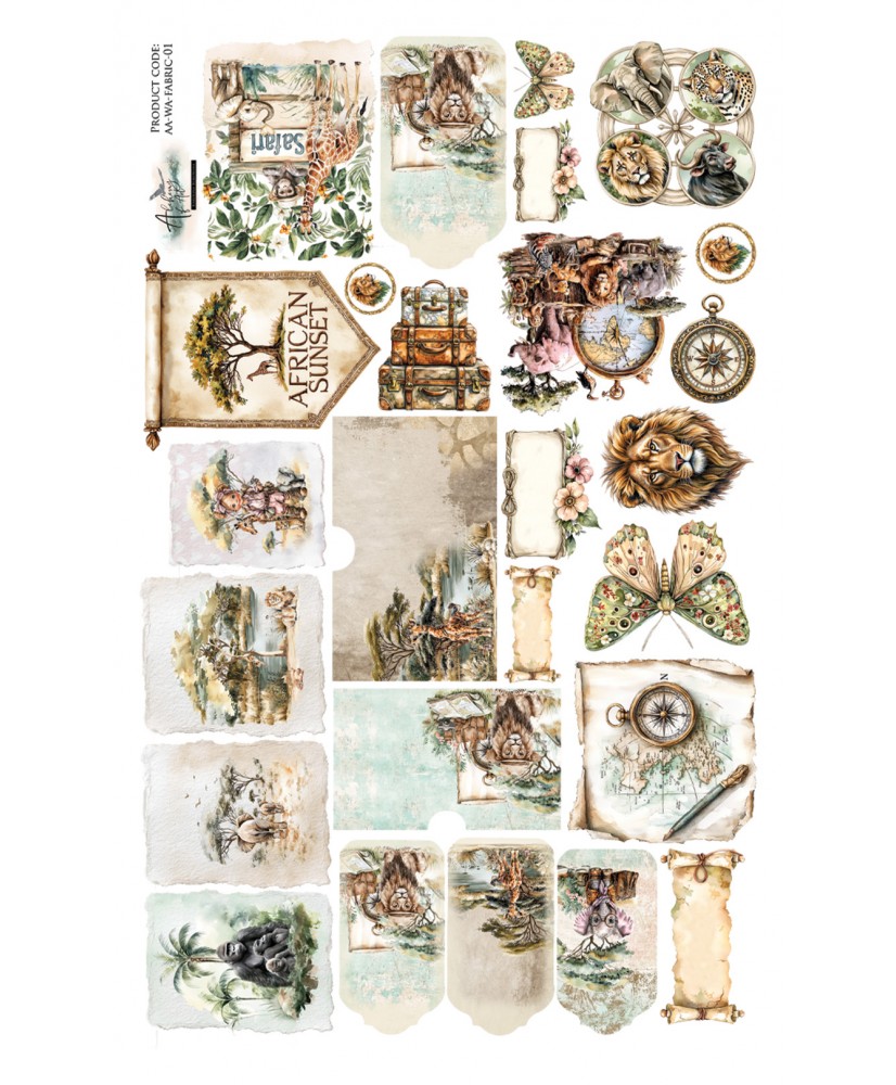 Wild adventures -  Waterproof Material - 33,5cm X 50cm