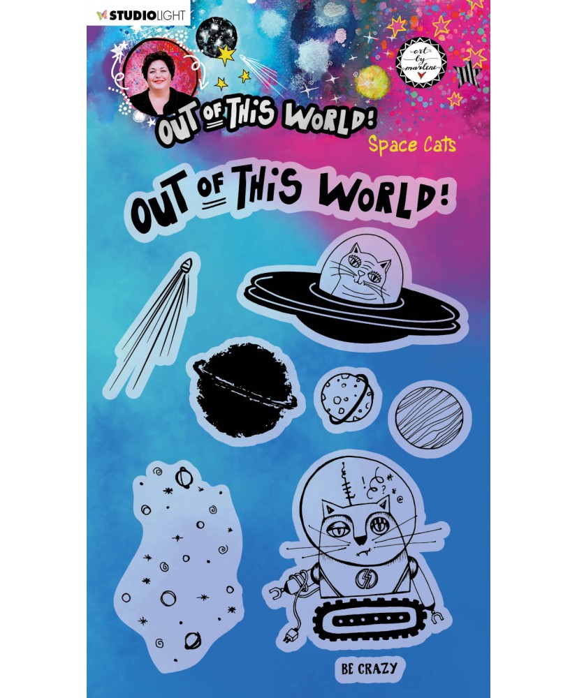 ABM Clear Stamp Pace Cats Out Of This World 6Pc