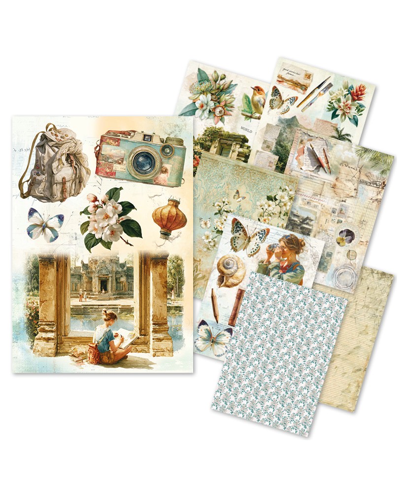 Rice Paper A5 MIXED 8/Pkg Asia Diary (Pre-order)