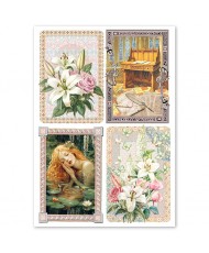 Rice Paper A4 MIXED 4/Pkg Courtly Love (Pre-order)