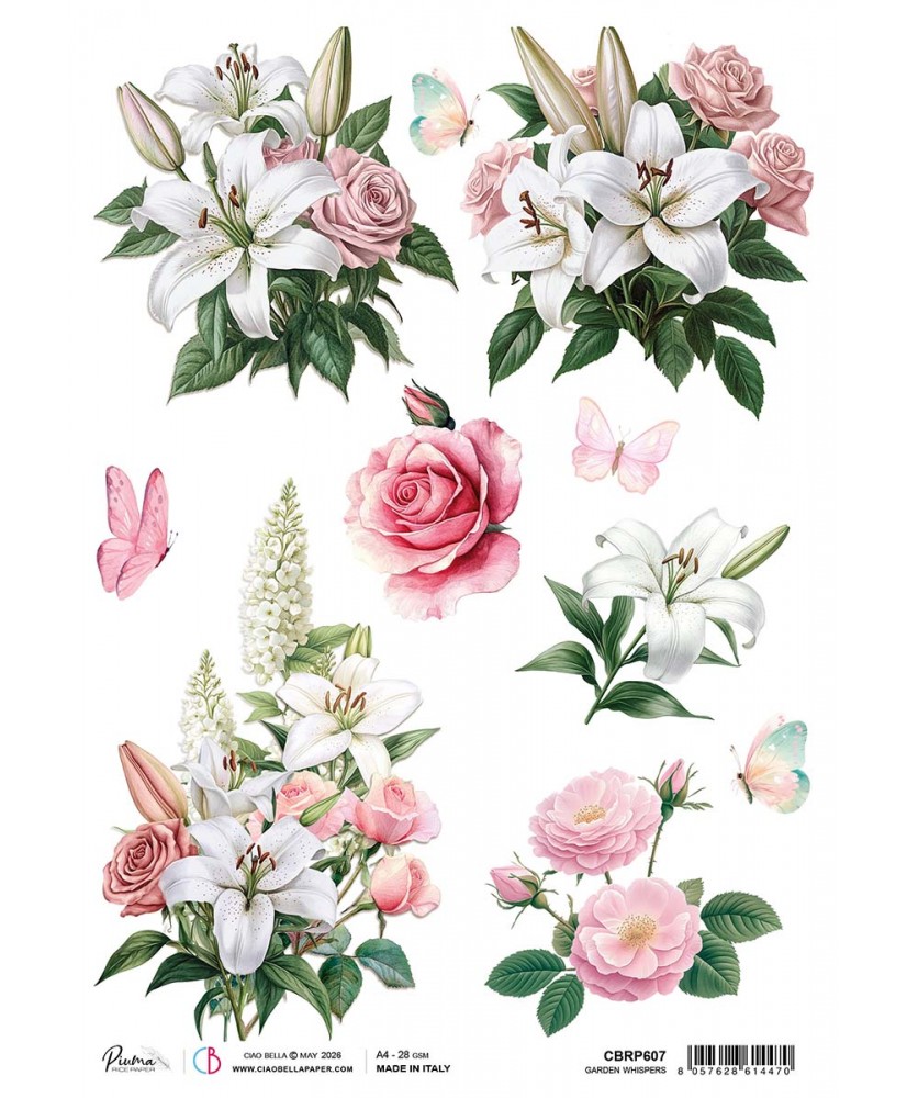 Rice Paper A4 Garden Whispers (Pre-order)