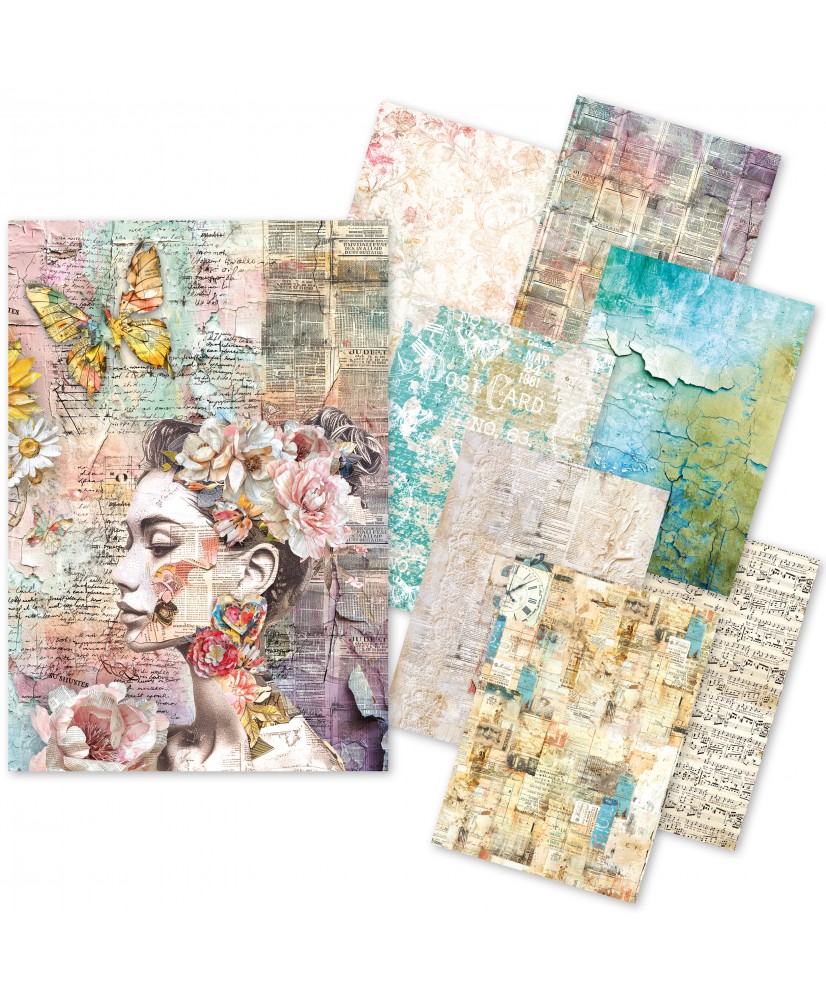 Craftmix Mixed The sound of spring A5 Paper Pack - 8 Sheets (Tissue & Vellum Variety) (Pre-order)