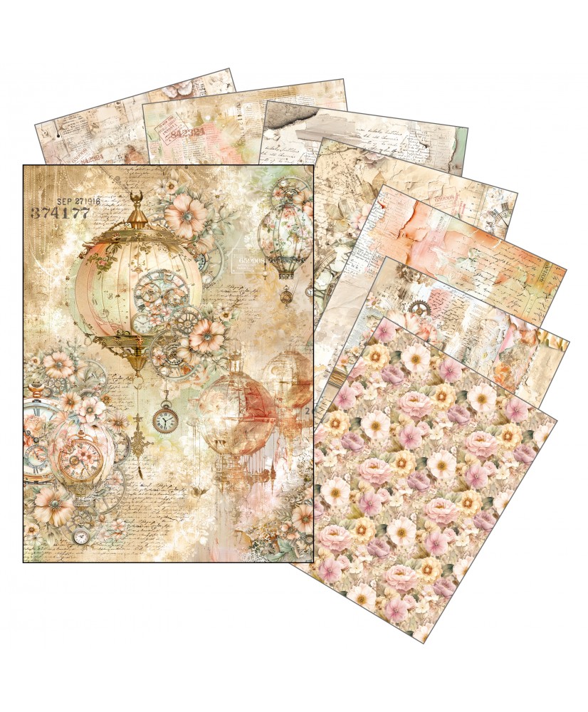 Rice Paper A5 MIXED 8/Pkg Lost in Time (Pre-order)