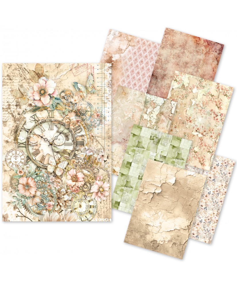 Craftmix Mixed Lost in Time A5 Paper Pack - 8 Sheets (Tissue & Vellum Variety) (Pre-order)