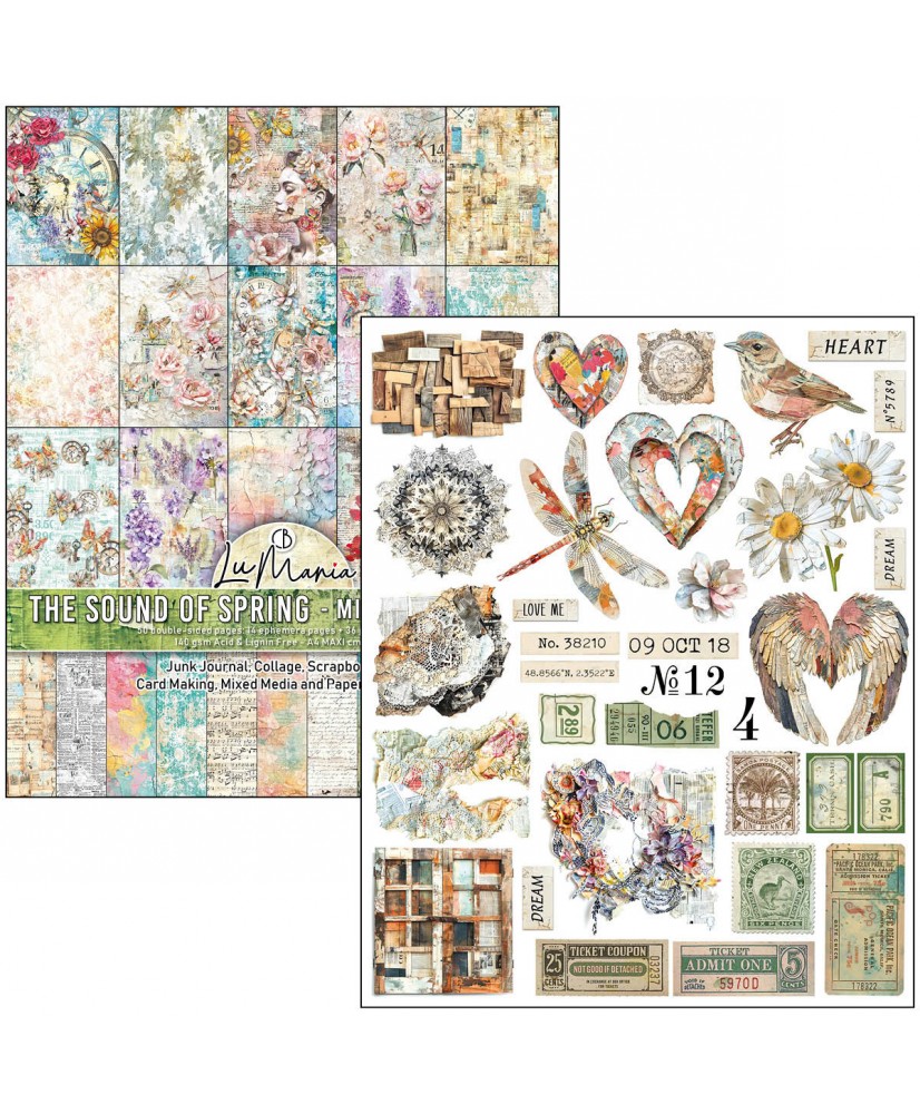 Mixed Media book The sound of spring  A4 Maxi (Pre-order)