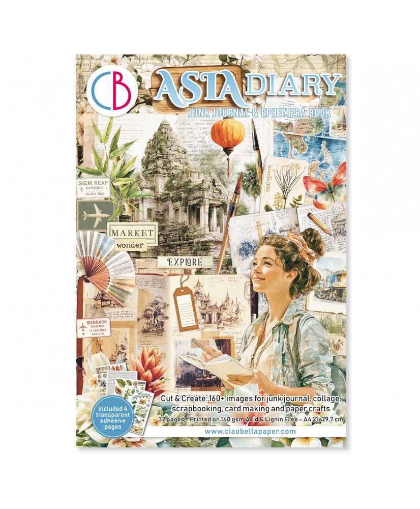 Asia Diary Ephemera Book A4 32/Pkg (Pre-order)