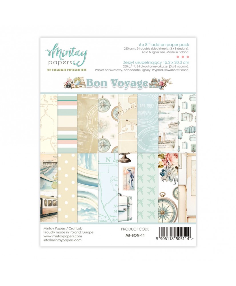 Bon Voyage - 6 x 8 Add-On Paper Pad