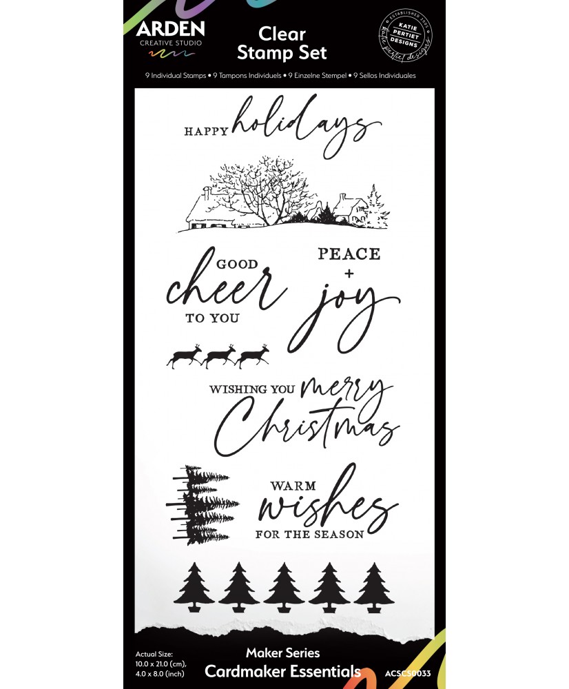 Maker Series Cardmaker Essentials 4in x 8in Clear Stamp Set (Pre-Order)