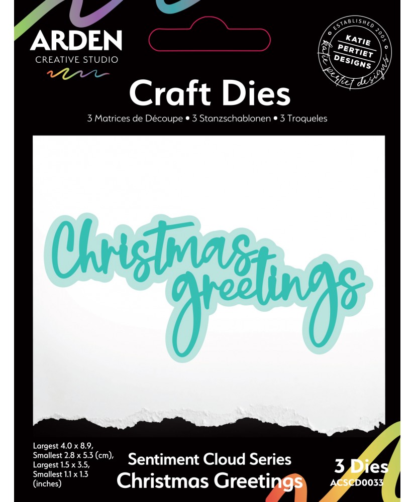 Sentiment Cloud Series Christmas Greetings Craft Die Set (Pre-Order)