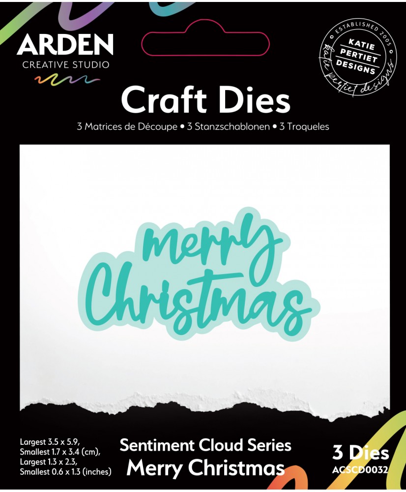 Sentiment Cloud Series Merry Christmas Craft Die Set (Pre-Order)