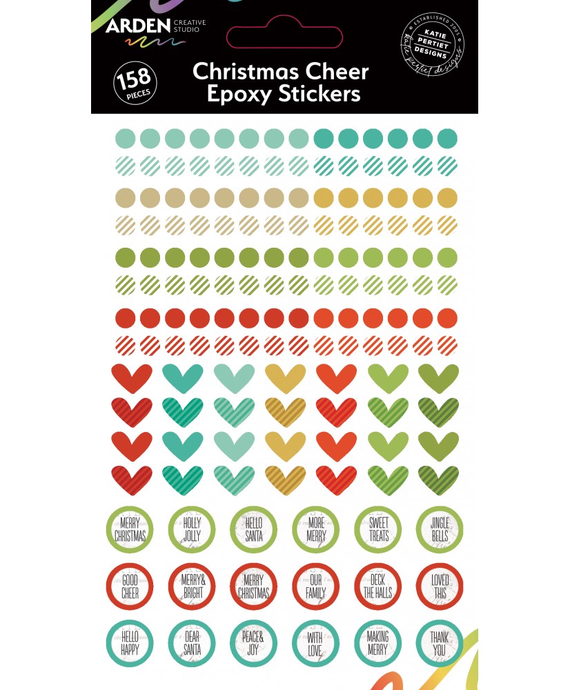 Christmas Cheer Epoxy Stickers (Pre-Order)