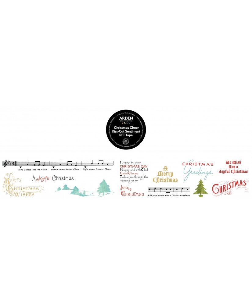 Christmas Cheer Kiss-Cut Sentiment PET Tape (Pre-Order)