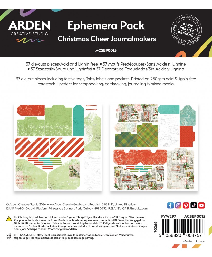 Christmas Cheer Journalmakers Ephemera Pack (Pre-Order)