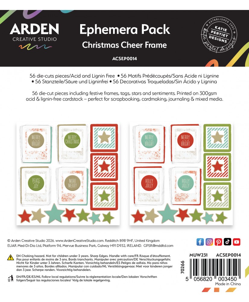 Christmas Cheer Frame Ephemera Pack (Pre-Order)