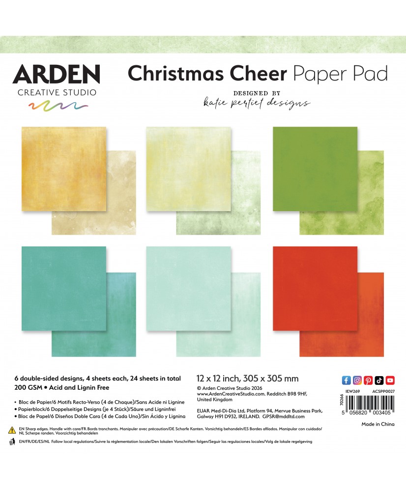 Christmas Cheer Solids 12in x 12in Paper Pad (Pre-Order)