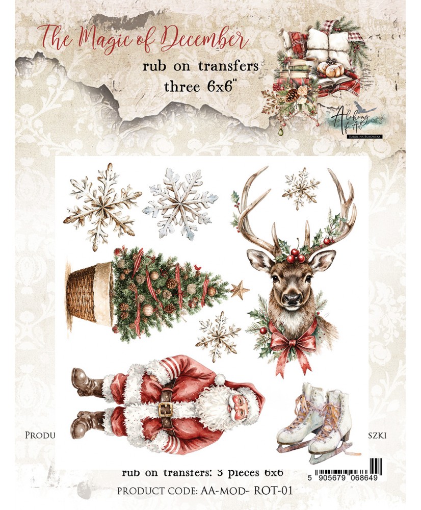 The Magic of December - Rub ON transfer 6X6 3Pg