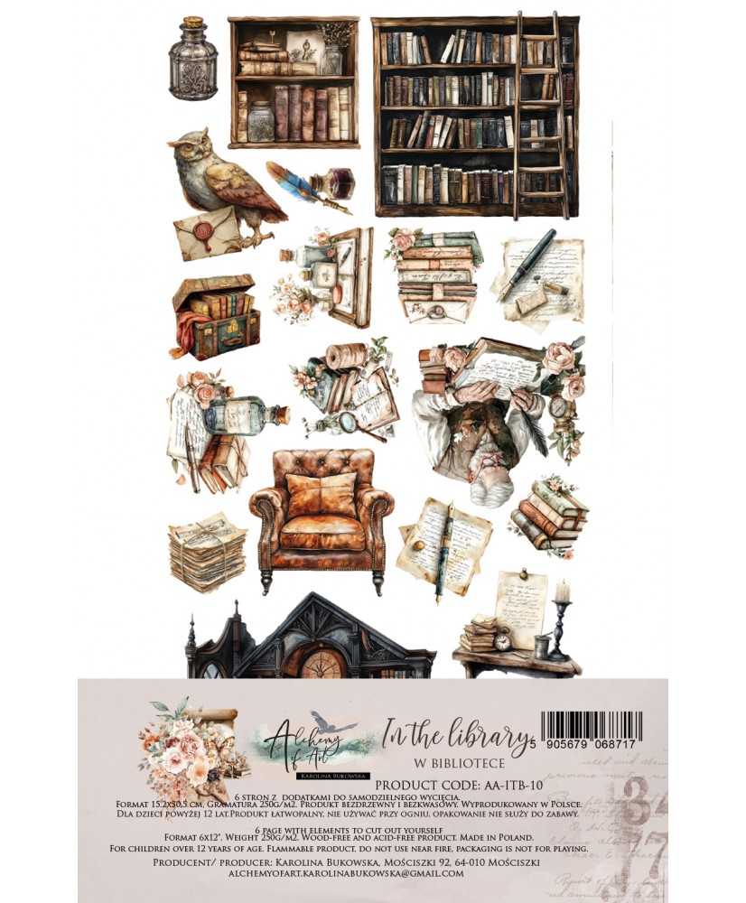 In the Library - Set of Cutting Sh 6X12 6 Sh