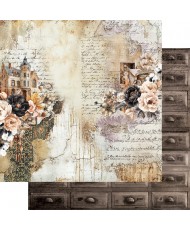 In the Library - Scrapbooking paper set 12x12 6Pg