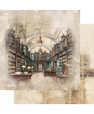 In the Library - Scrapbooking paper set 12x12 6Pg