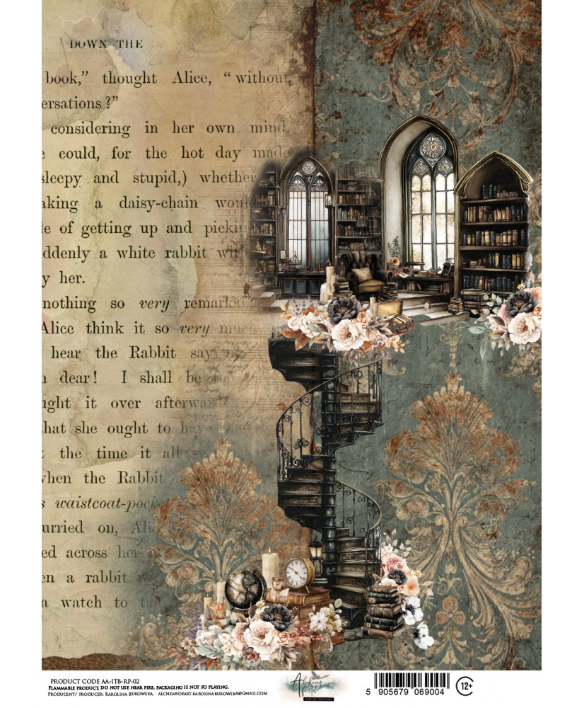 In the Library - Rice Paper 02 A4