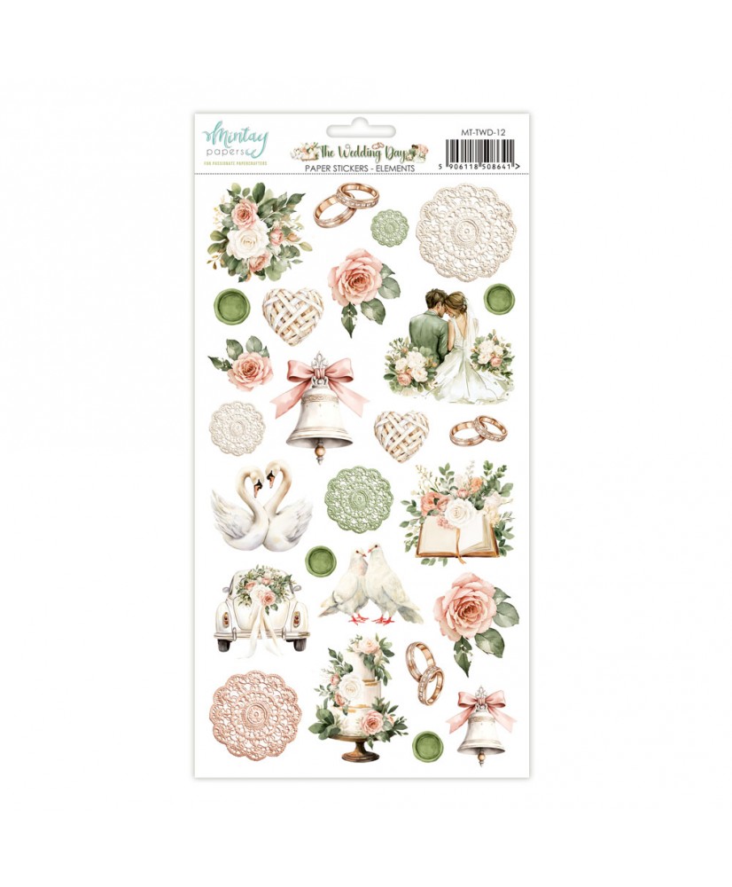 The Wedding Day - 6 x 12 Paper Stickers - Elements (Pre-order)