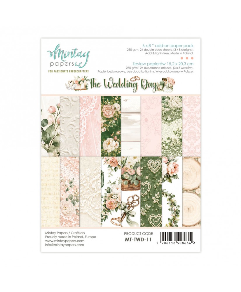 The Wedding Day - 6 x 8 Add-On Paper Set, 24Sh (Pre-order)