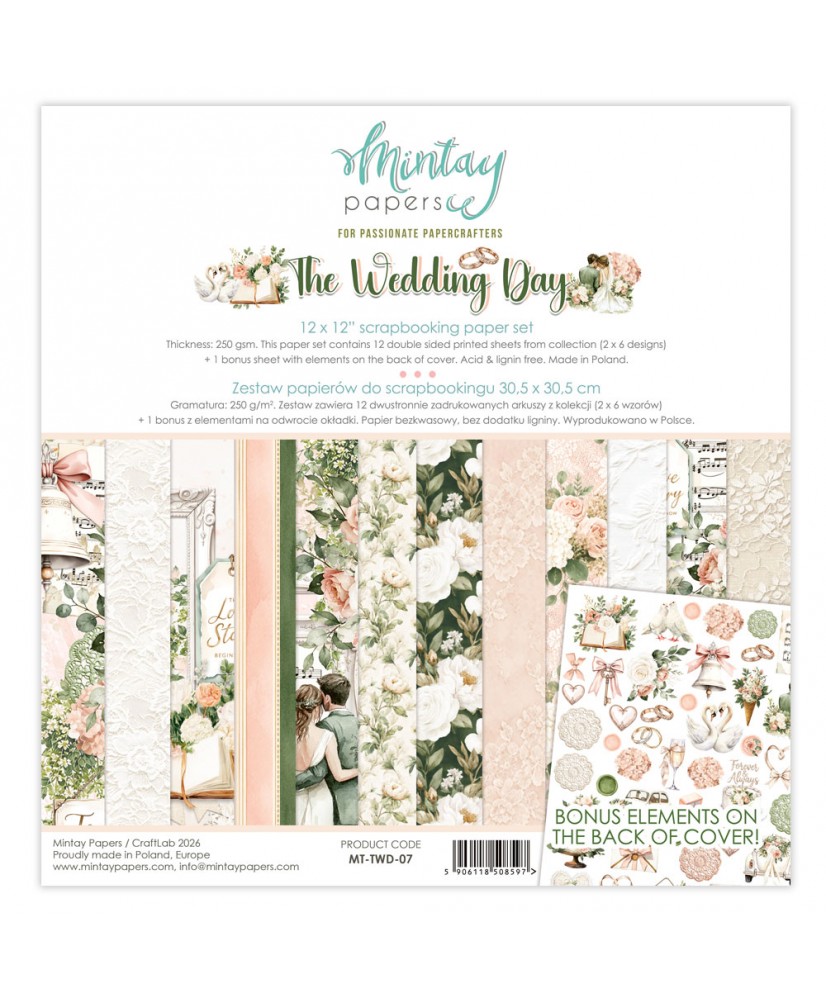 The Wedding Day - 12 x 12 Paper Set, 24Sh (Pre-order)