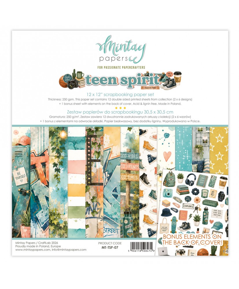Teen Spirit - 12 x 12 Paper Set, 24Sh (Pre-order)