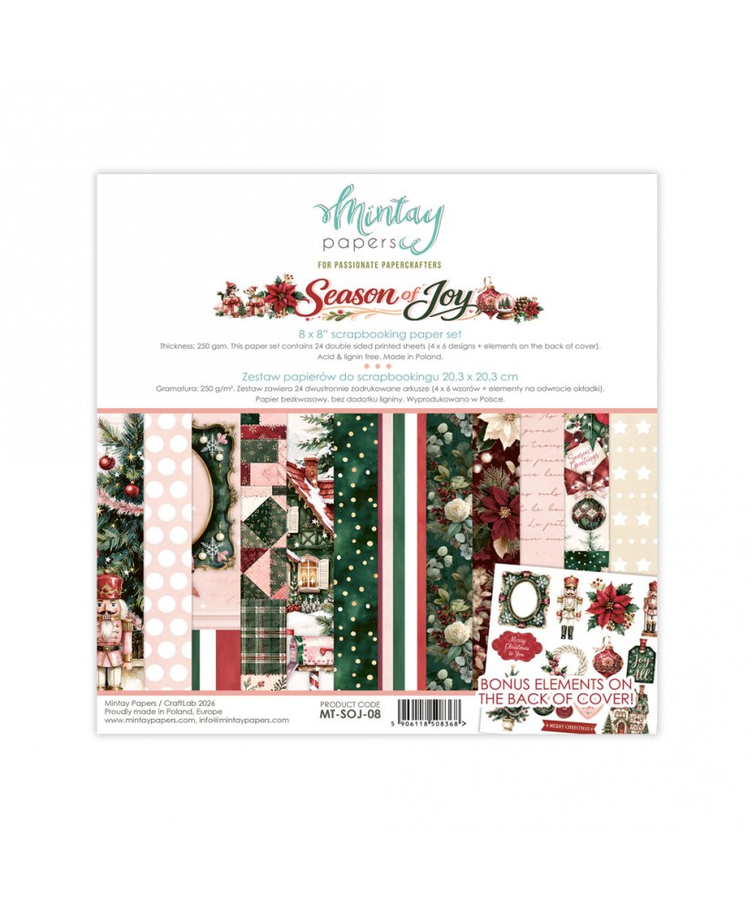Season of Joy - 8 x 8  Paper Set, 24Sh(Pre-order)