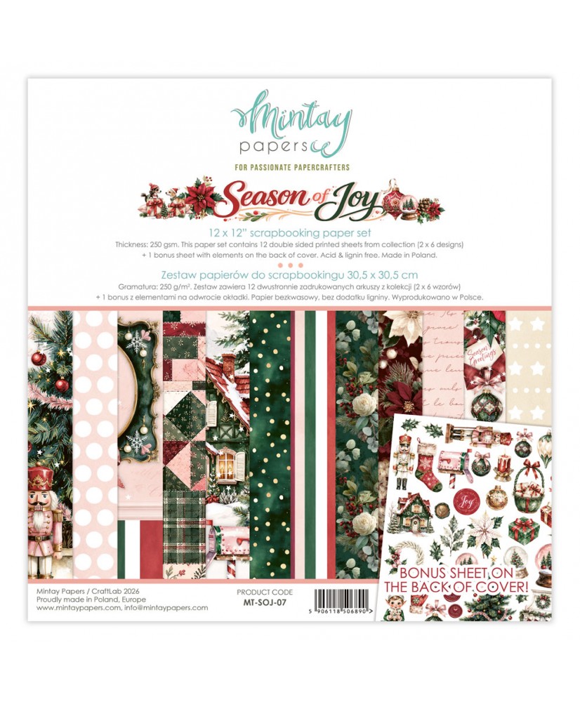Season of Joy - 12 x 12 Paper Set, 24Sh(Pre-order)