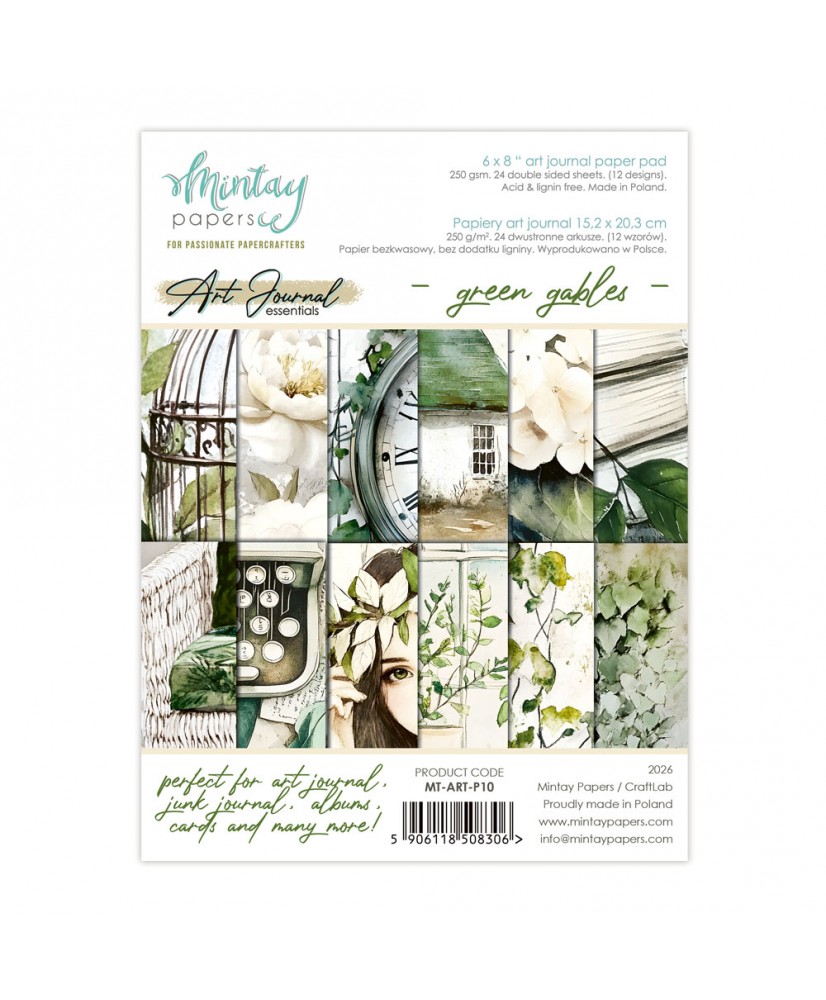 6 x 8 Art Journal Paper Pad - Green Gables(Pre-order)