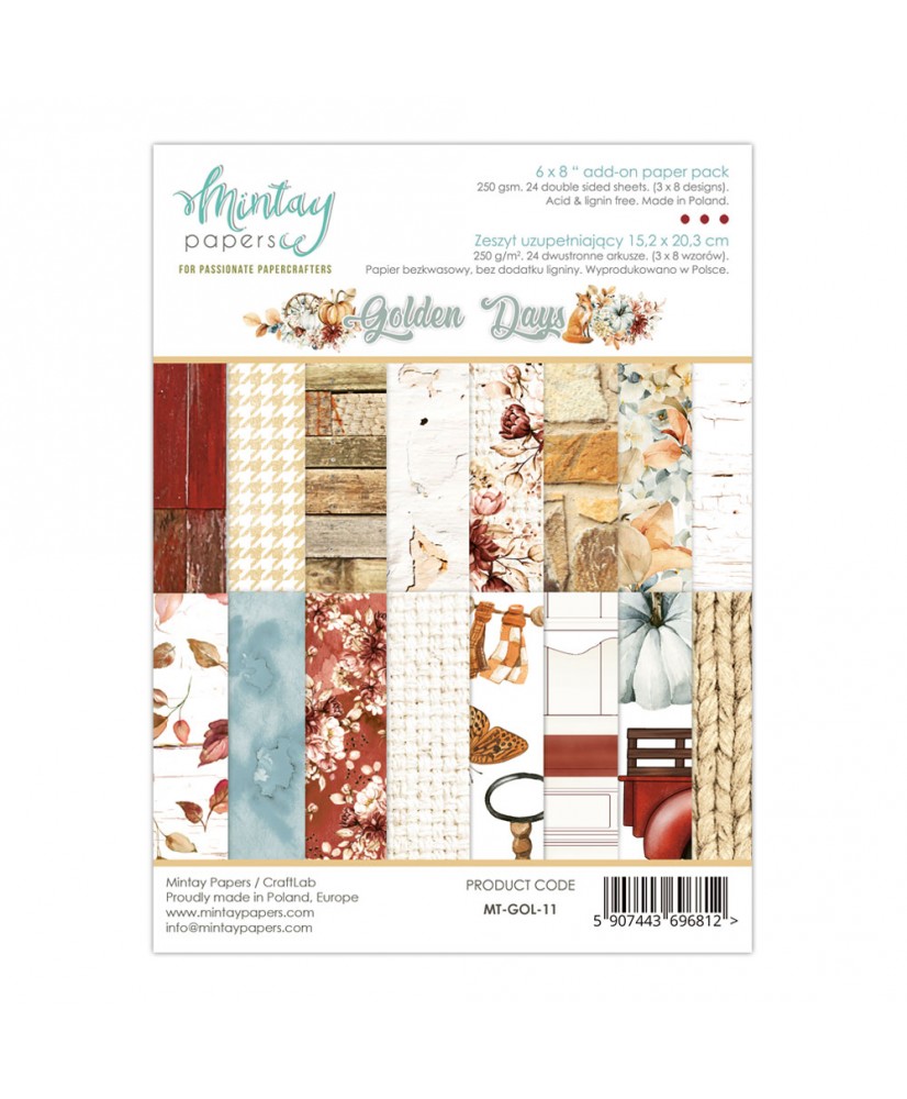 16 x 8 Add-on Paper Pad - Golden Days