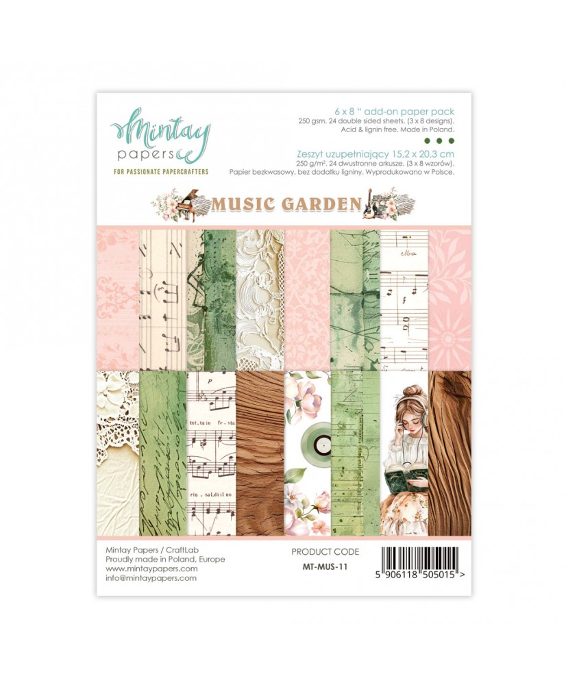 Music Garden 6 x 8 Add-on Paper Pad
